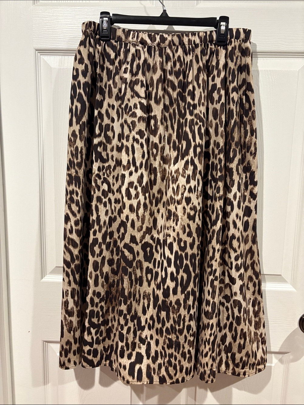Simply Vera Vera Wang Leopard Print Circle Skirt in Brown and Tan